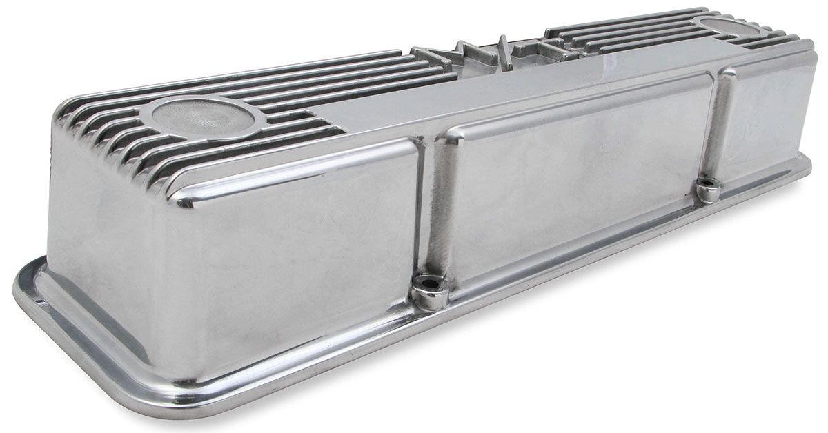 Holley Finned Aluminium M/T Valve Covers - Polished HO241-82