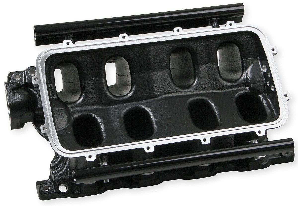 Holley Ford 351 Windsor Hi-Ram EFI Manifold - Black HO300-241BK