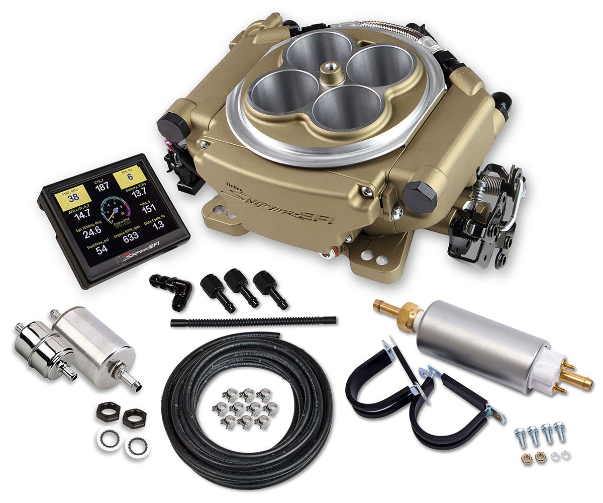 Holley Sniper EFI 4BBL Self Tuning Master Kit - Classic Gold Finish HO550-516K