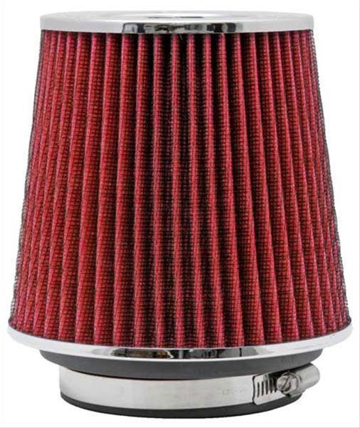 K&N K&N Universal Clamp On Filter Red Fits 4 in (102 mm) KNRG-1001RD