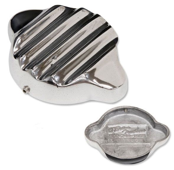 Mooneyes Polished Finned Alloy Radiator Cap Cover MNAA21450L