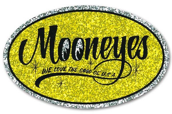 Mooneyes Flake Oval Sticker MNDM168YE