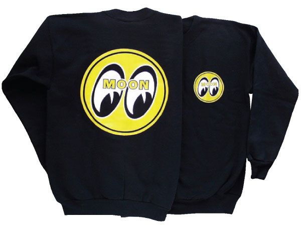 Mooneyes Black Jumper With Moon Logo MNSM060BKL