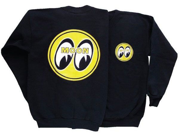 Mooneyes Black Jumper With Moon Logo MNSM060BKX