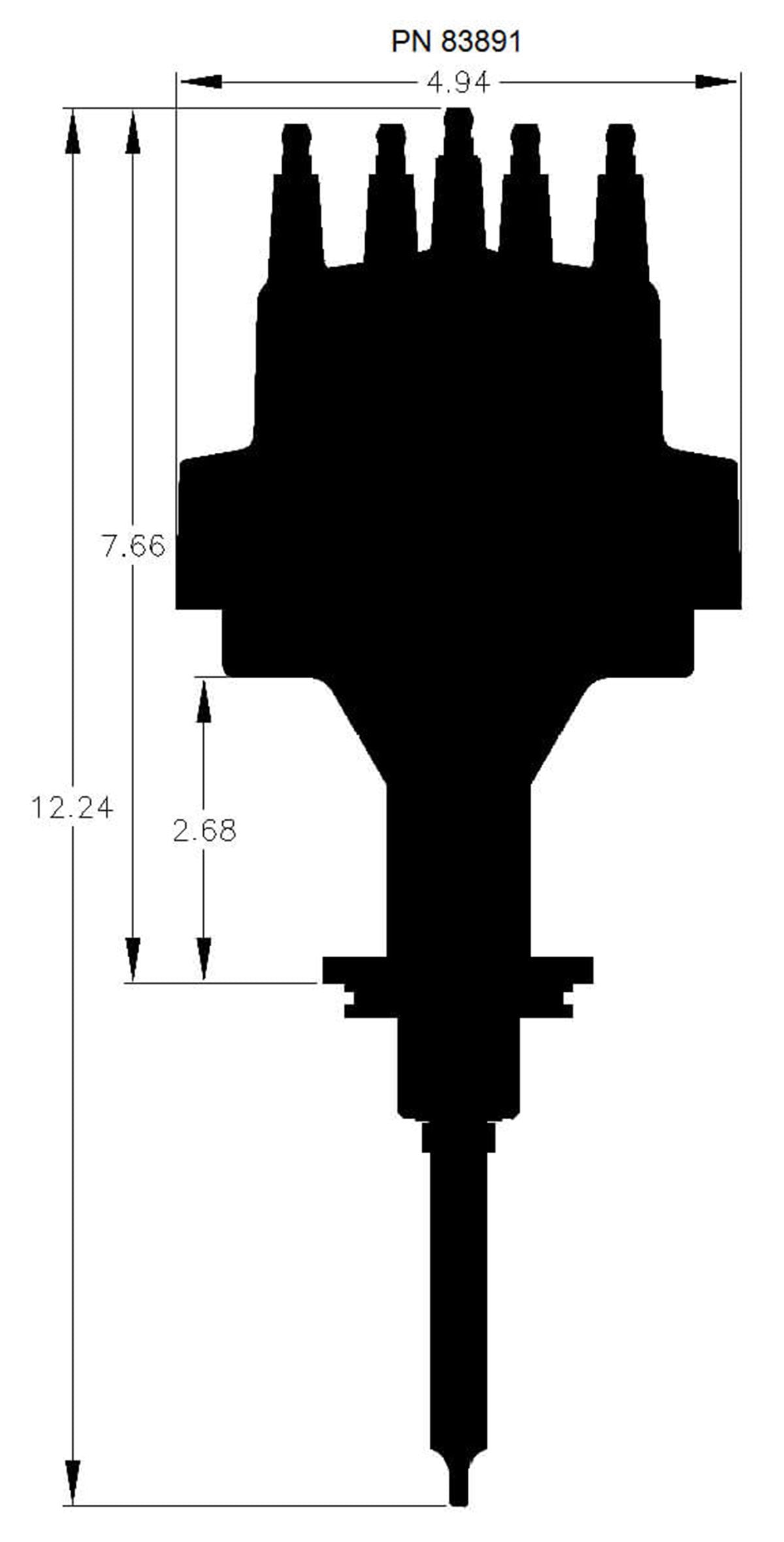 MSD Electronic Distributor with Vacuum Advance MSD83891