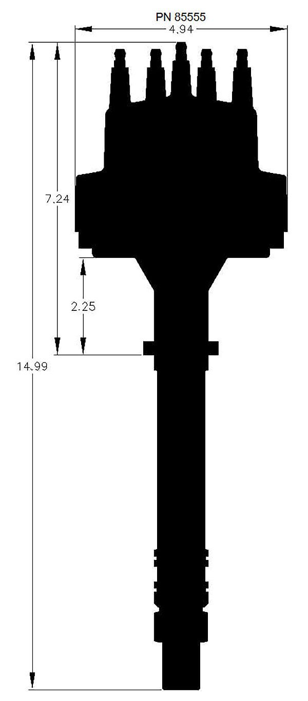 MSD Pro-Billet Distributor - Black MSD85555