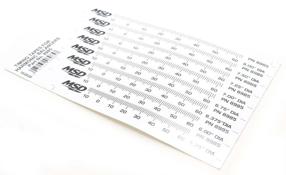 MSD Timing Tapes for Harmonic Balancers MSD8985