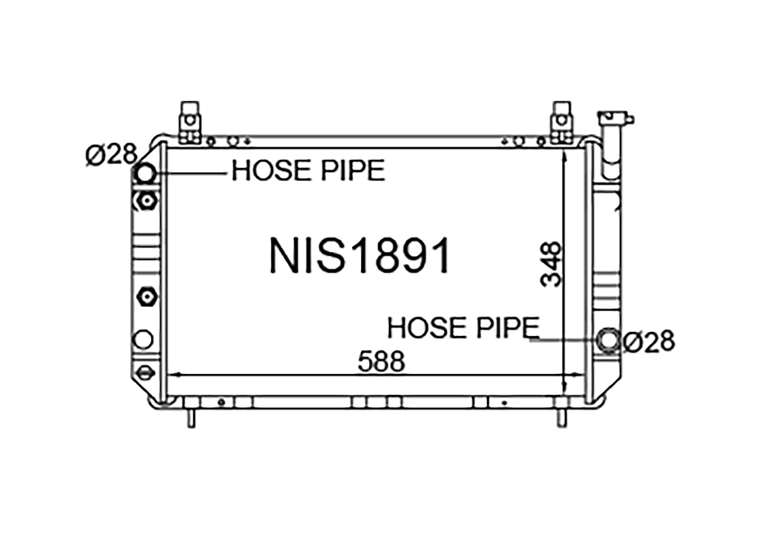 Nissan Pulsar N13 & Sentra / Sunny B12 Petrol 1985-1990 [28mm Pipes - Filler Neck]