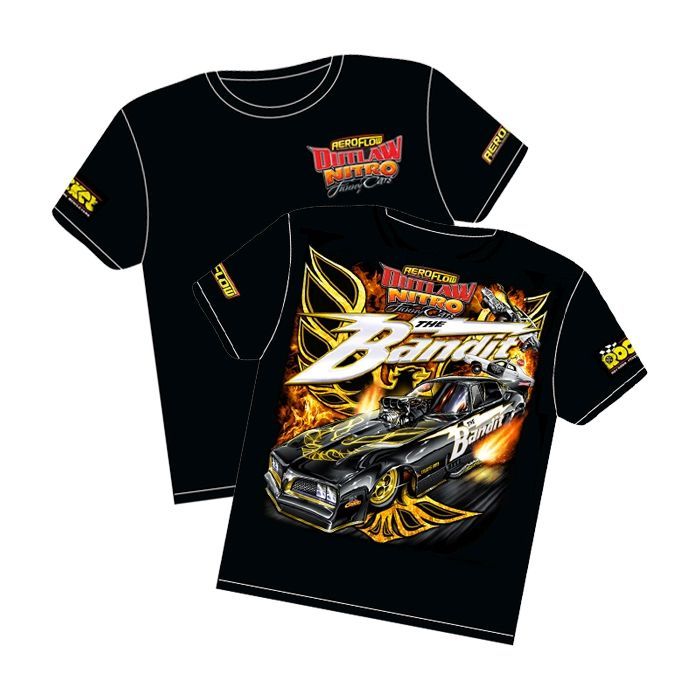 Aeroflow The Bandit' Pontiac Trans-Am Outlaw Nitro Funny Car T-Shirt RTBAN-4T