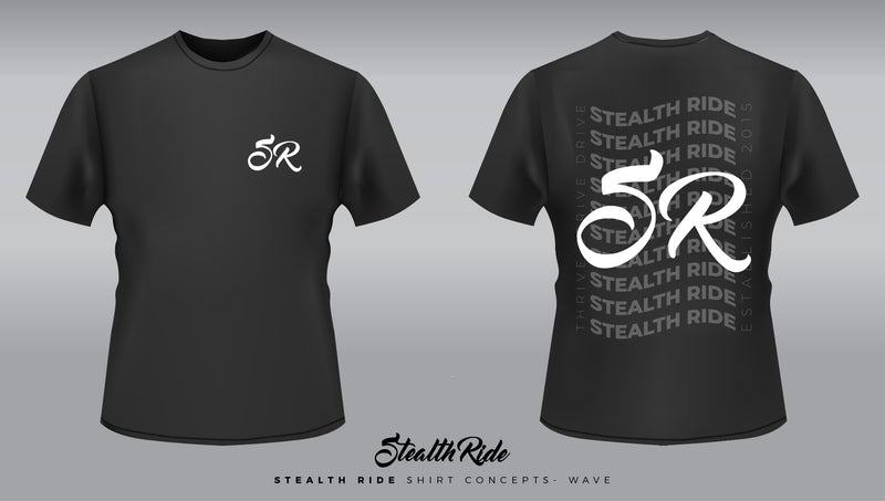 Stealth Ride - Wave Tshirt Black