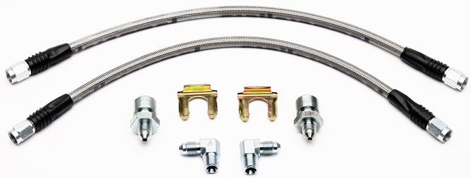 Wilwood Universal 18" Braided Flexline Kit, 3/8"-24 Chassis Fittings WB220-8307