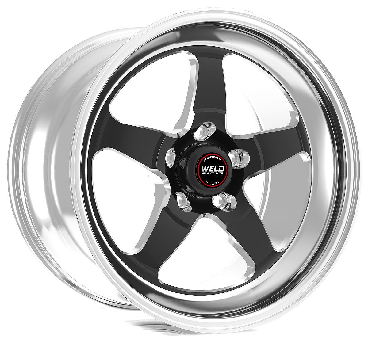 Weld Racing RT-S S71 15 x 4" Wheel, Polished with Black Center WE71LB-504A16A