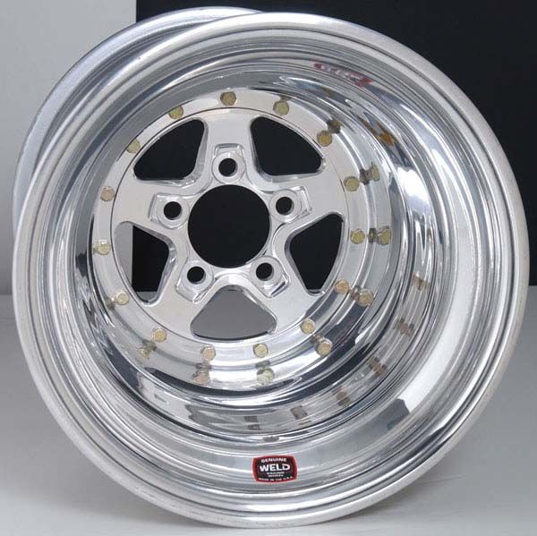 Weld Aluma Star 15 x 10" Polished Wheel with Black Center