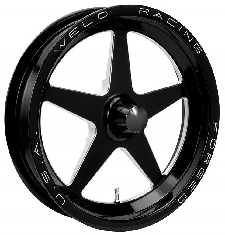 Weld Racing AlumaStar 2.0 1-Piece 17 x 2.25" Spindle Mount Wheel - Black Finish WE788B-17000