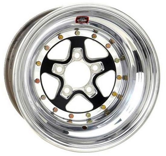 Weld Racing AlumaStar 2.0 15 x 8" Wheel - Black Center/Polished Outter Finish WE788B-508278