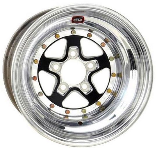 Weld Racing AlumaStar 2.0 15 x 10" Wheel - Black Center/Polished Outter Finish WE788B-510206