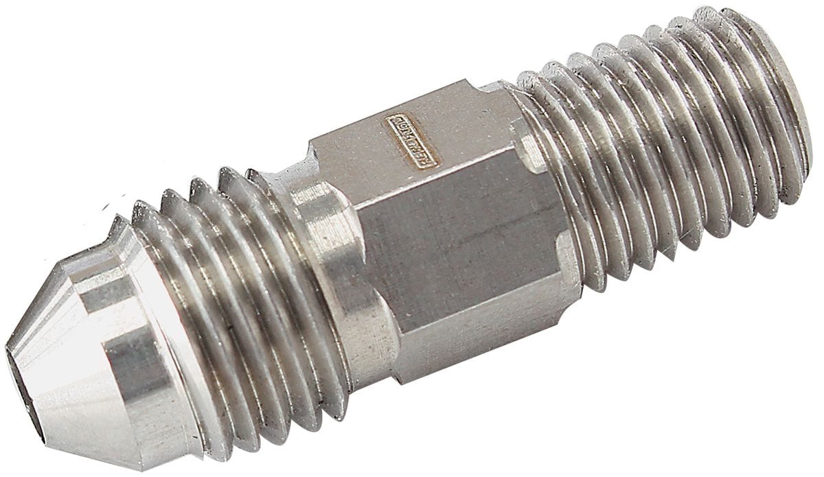 Aeroflow Performance 1/16" NPT to Male -3AN Aeroflow Stainless Steel NPT Male to AN Fitting AF380-03-01 SR