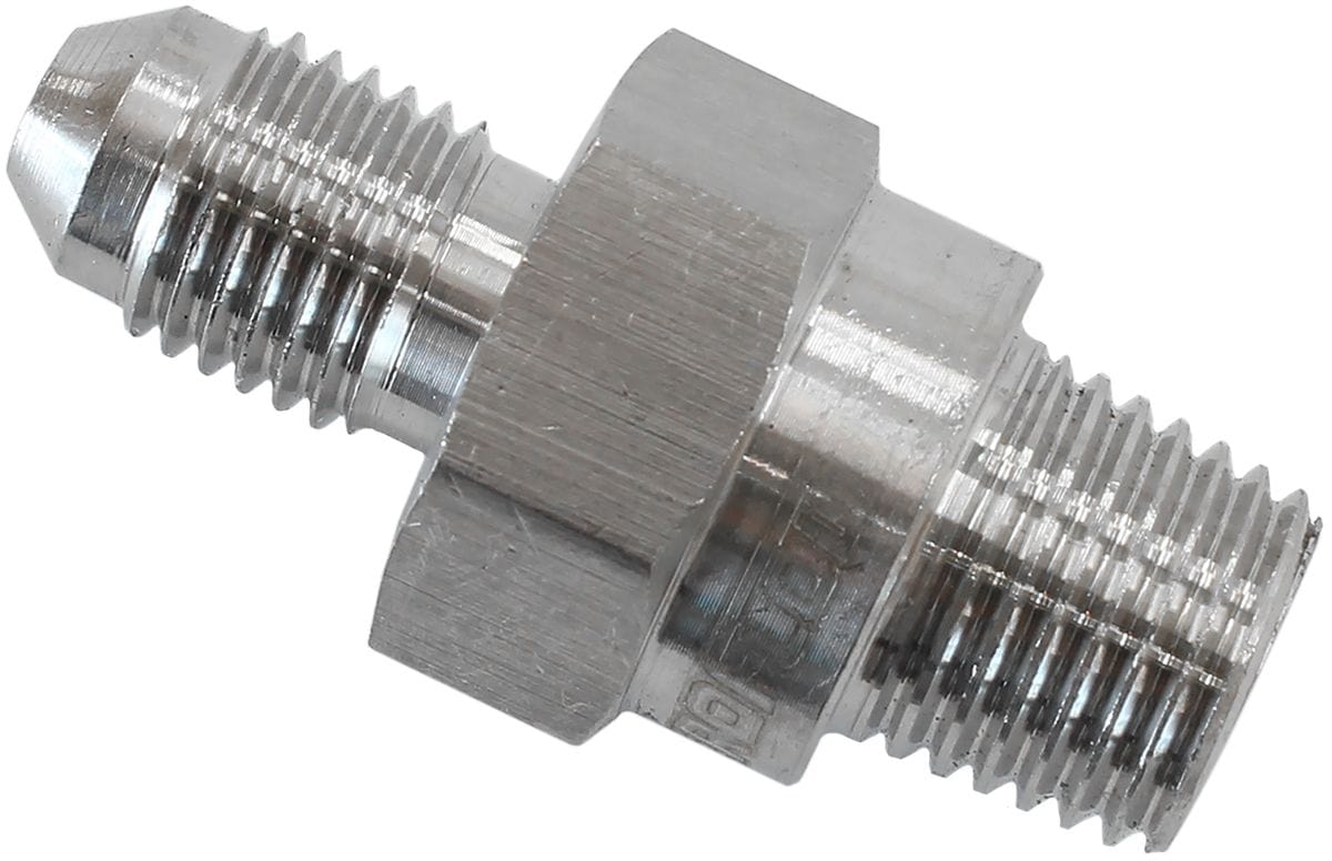 Aeroflow Performance 1/4" NPT to -4AN with Built in Restrictor Aeroflow Boosted Turbo's Oil Feed Fitting AF8059-1012 SR