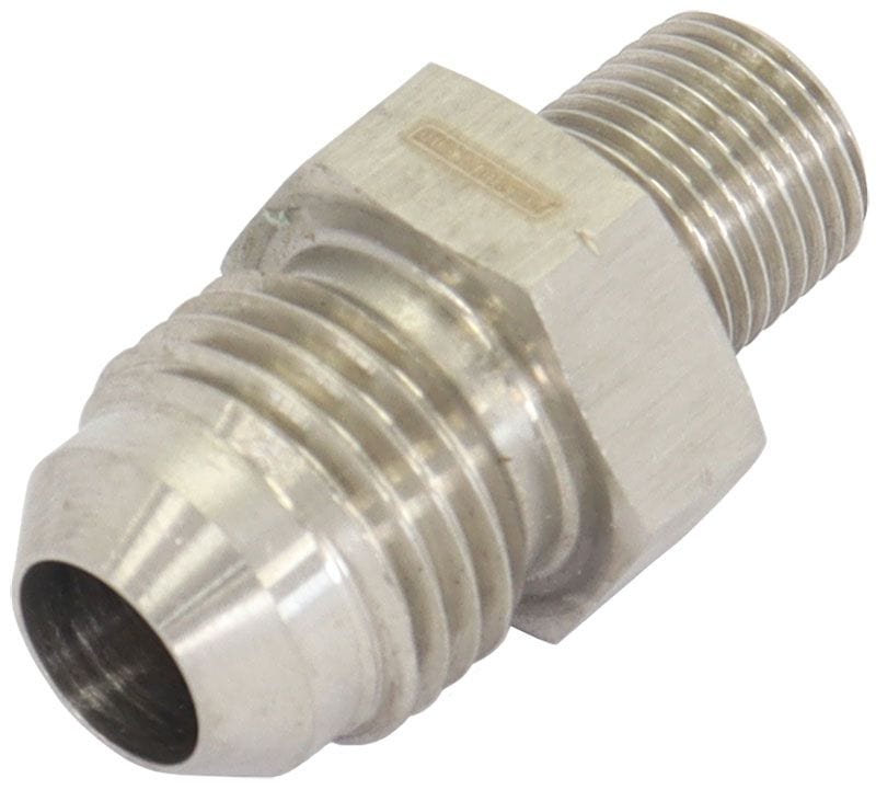 Aeroflow Performance 1/8" BSP to Male -6AN Aeroflow Stainless Steel BSP Male to AN Fitting AF384-06 SR
