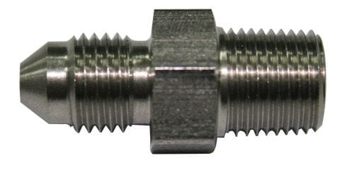 Aeroflow Performance 1/8" NPT to Male -4AN Aeroflow Stainless Steel NPT Male to AN Fitting AF380-04 SR