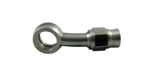 Aeroflow Performance 10mm (3/8") Banjo to -3AN PTFE Hose End Aeroflow Stainless Steel 30° Banjo Fitting AF211-03 SR
