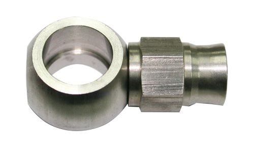 Aeroflow Performance 11.2mm (7/16") Banjo to -3AN PTFE Hose Aeroflow Stainless Steel Straight Banjo Fitting (Short) AF213-03 SR