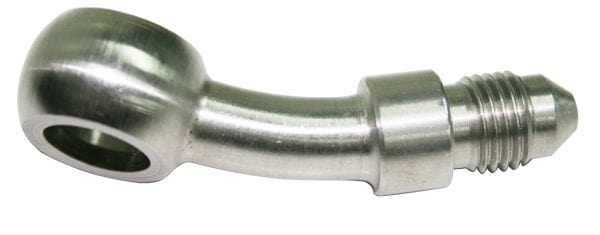 Aeroflow Performance 11.2mm (7/16") Banjo to -3AN Teflon Hose Aeroflow Stainless Steel 20° Banjo to AN Fitting AF316-03 SR