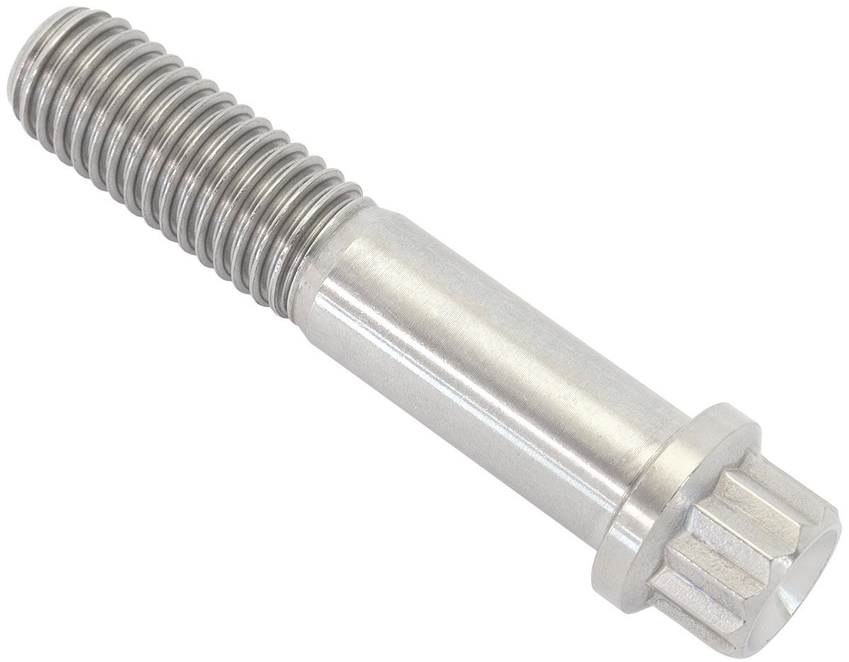 Aeroflow Performance 12 Point Head, Natural Finish, Sold Single. Aeroflow M10 x 1.50mm, UHL 50mm Titanium Bolt AF3504-1968 SR