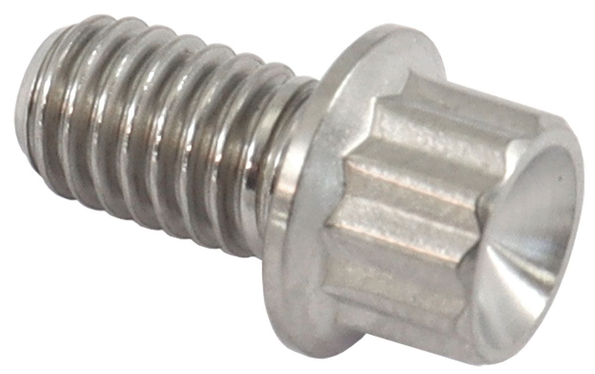 Aeroflow Performance 12 Point Head, Natural Finish, Sold Single. Aeroflow M6 x 1.00mm, UHL 10mm Titanium Bolt AF3501-0393 SR