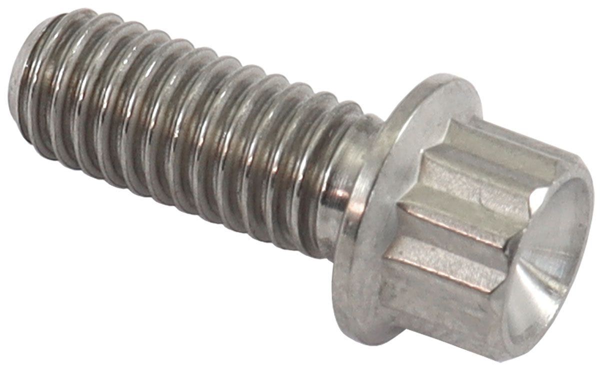 Aeroflow Performance 12 Point Head, Natural Finish, Sold Single. Aeroflow M6 x 1.00mm, UHL 15mm Titanium Bolt AF3501-0590 SR