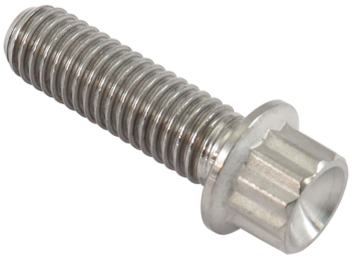 Aeroflow Performance 12 Point Head, Natural Finish, Sold Single. Aeroflow M6 x 1.00mm, UHL 20mm Titanium Bolt AF3501-0787 SR