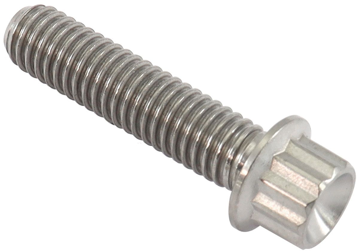 Aeroflow Performance 12 Point Head, Natural Finish, Sold Single. Aeroflow M6 x 1.00mm, UHL 25mm Titanium Bolt AF3501-0984 SR