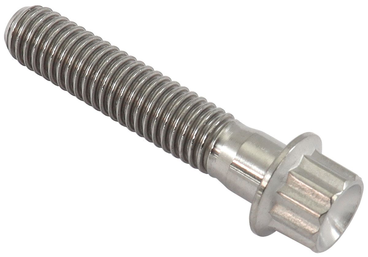 Aeroflow Performance 12 Point Head, Natural Finish, Sold Single. Aeroflow M6 x 1.00mm, UHL 30mm Titanium Bolt AF3501-1181 SR