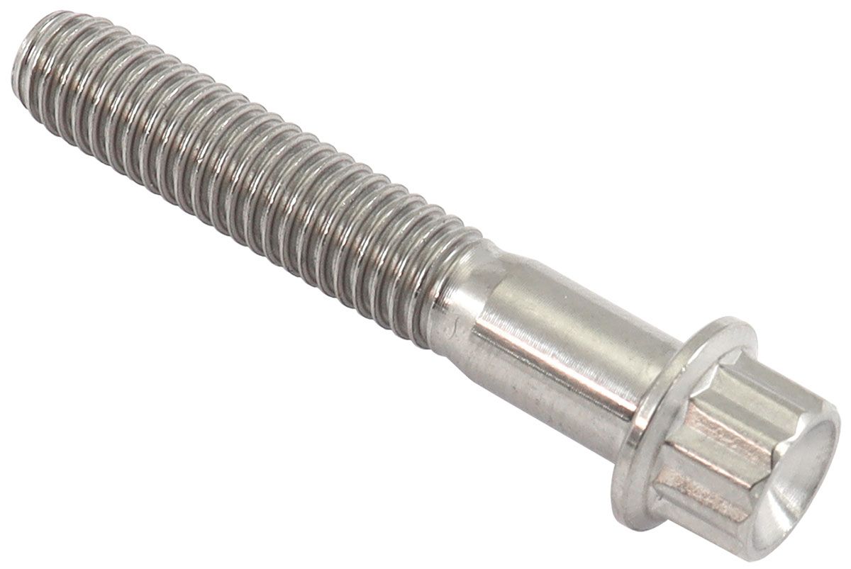 Aeroflow Performance 12 Point Head, Natural Finish, Sold Single. Aeroflow M6 x 1.00mm, UHL 35mm Titanium Bolt AF3501-1377 SR