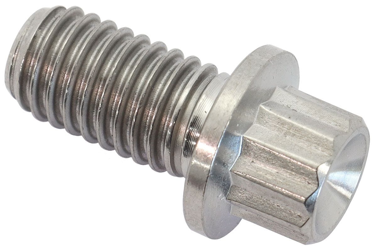Aeroflow Performance 12 Point Head, Natural Finish, Sold Single. Aeroflow M8 x 1.25mm, UHL 15mm Titanium Bolt AF3502-0590 SR
