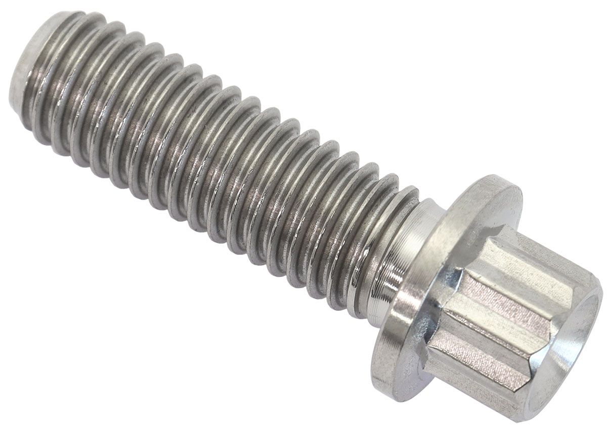 Aeroflow Performance 12 Point Head, Natural Finish, Sold Single. Aeroflow M8 x 1.25mm, UHL 25mm Titanium Bolt AF3502-0984 SR