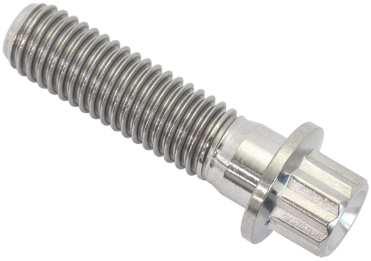 Aeroflow Performance 12 Point Head, Natural Finish, Sold Single. Aeroflow M8 x 1.25mm, UHL 30mm Titanium Bolt AF3502-1181 SR