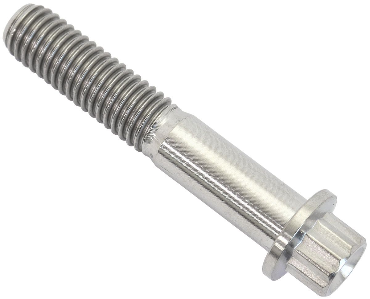 Aeroflow Performance 12 Point Head, Natural Finish, Sold Single. Aeroflow M8 x 1.25mm, UHL 45mm Titanium Bolt AF3502-1771 SR