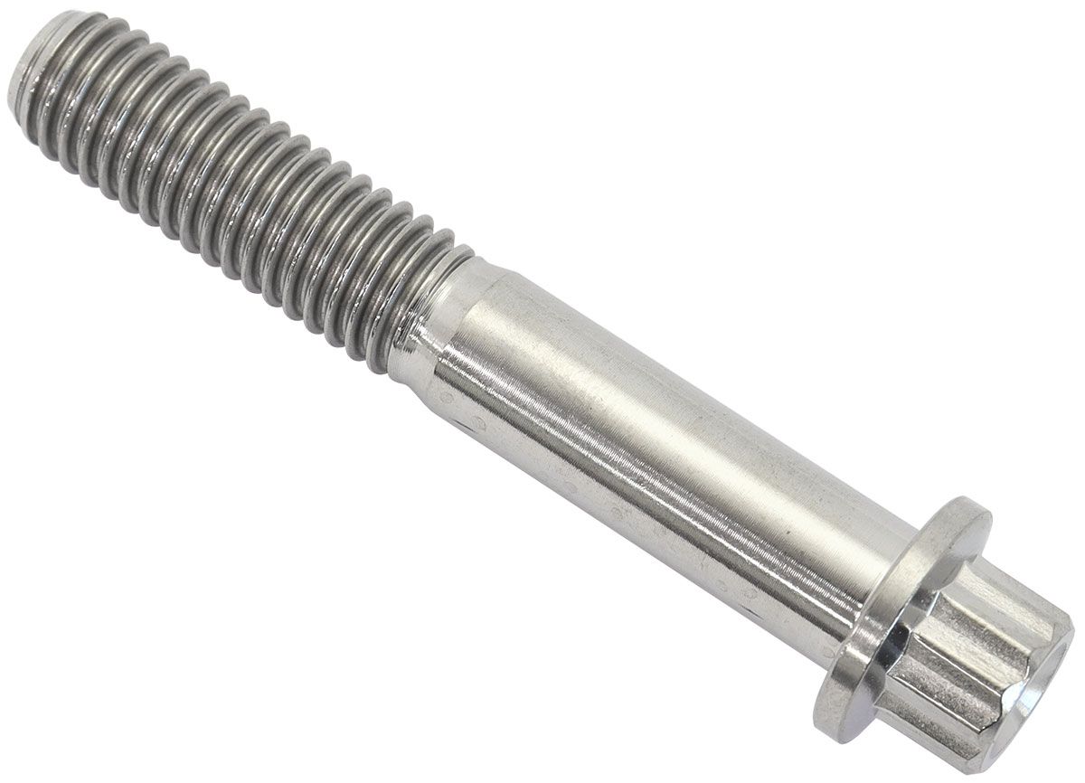 Aeroflow Performance 12 Point Head, Natural Finish, Sold Single. Aeroflow M8 x 1.25mm, UHL 50mm Titanium Bolt AF3502-1968 SR