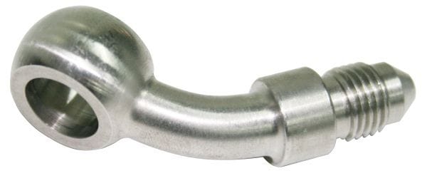 Aeroflow Performance 12mm Banjo to -4AN Male Aeroflow Stainless Steel 45° Banjo to AN Fitting AF336-04 SR