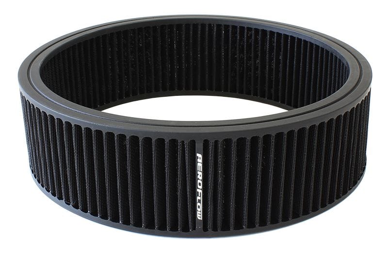 Aeroflow Performance 14" x 4", washable cotton filter element. Aeroflow Replacement Round Air Filter Element AF2041-3750 SR