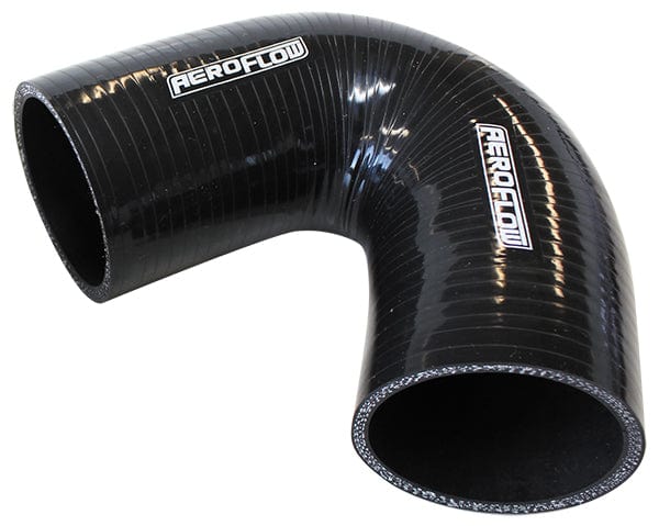 Aeroflow Performance 3-Ply, 4.5mm Wall Thickness, 100mm Leg Aeroflow Gloss Black 135° Silicone Elbow Hose 1-1/2" (38mm) I.D AF9205-150 SR