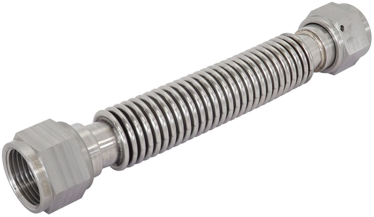 Aeroflow Performance 304 Stainless Steel. 7.9" (200mm) Overall Length Aeroflow -12AN Flexible Turbo Drain Hose, 200mm Long AF463-41 SR
