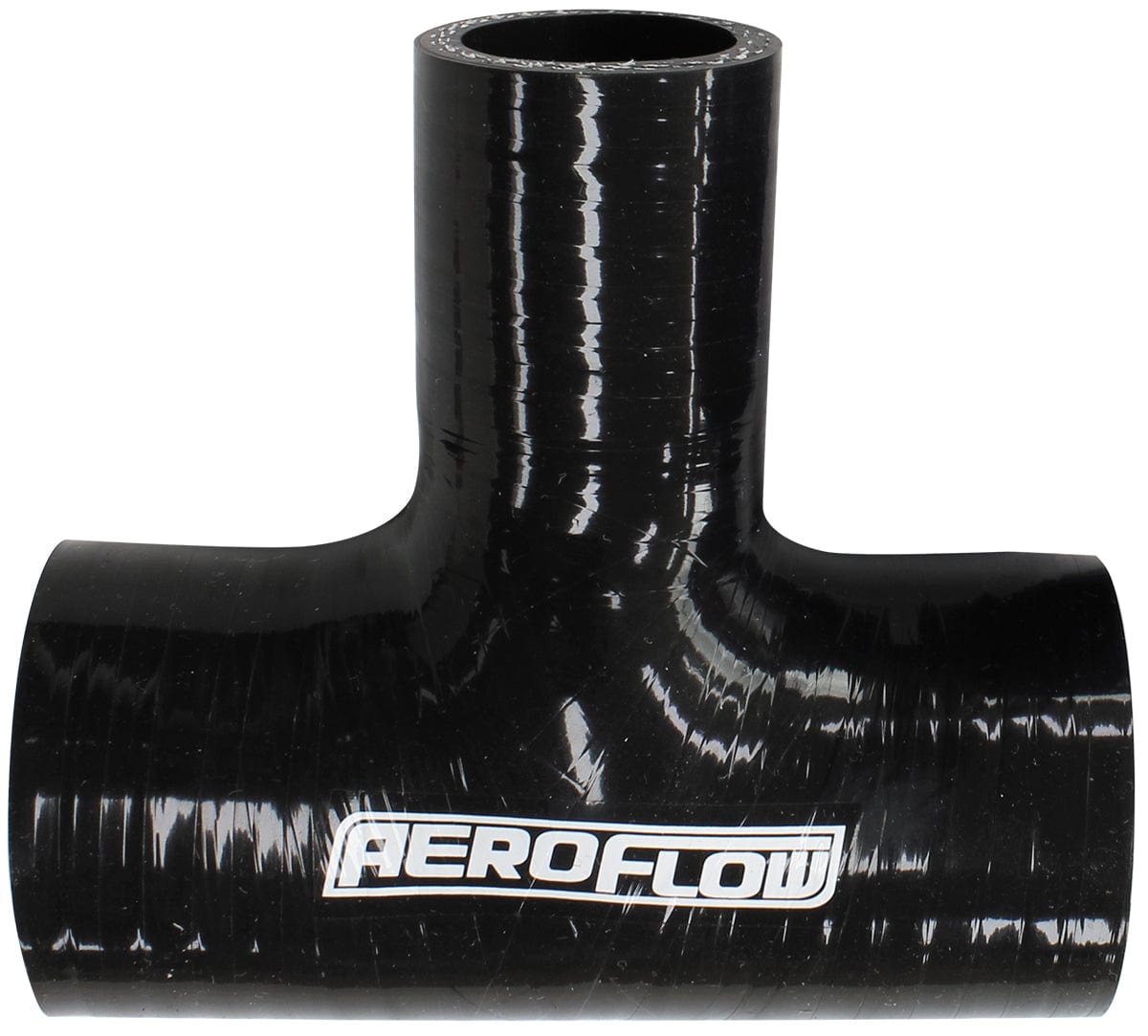 Aeroflow Performance 5mm Wall Thickness, 100mm Run Length, 51mm Side Leg Aeroflow Gloss Black Silicone Tee Hose 1-1/2" (38mm) Run I.D to 1" (25mm) Side I.D AF9244 SR