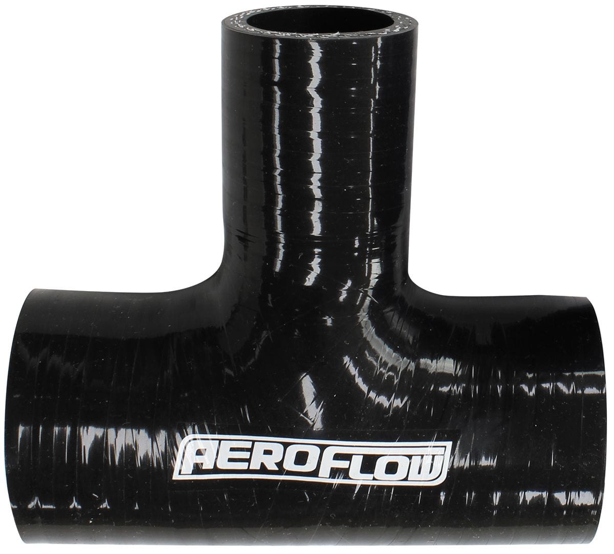 Aeroflow Performance 5mm Wall Thickness, 100mm Run Length, 51mm Side Leg Aeroflow Gloss Black Silicone Tee Hose 3" (76mm) Run I.D to 1-3/8" (35mm) Side I.D AF9244 SR