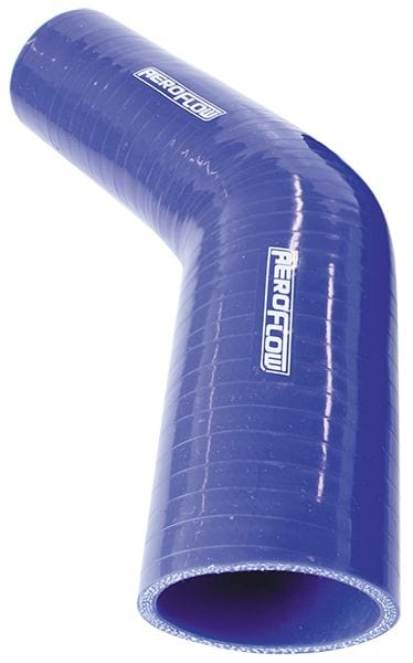 Aeroflow Performance 5mm Wall Thickness, 140mm Leg Aeroflow Gloss Blue 45° Silicone Reducer / Expander Hose 2-1/2" (63mm) to 2" (51mm) I.D A SR