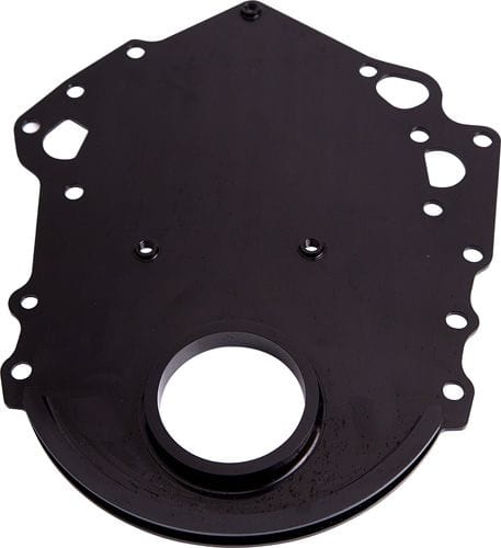 Aeroflow Performance 6061-T6 CNC Machined Aluminium Aeroflow Ford 302-351 Cleveland Billet Timing Cover - Black Finish AF64-2019BLK SR