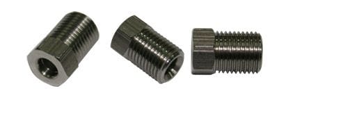 Aeroflow Performance 7/16"-24 to 3/16" Hard Line Aeroflow Stainless Steel Inverted Flare Tube Nuts (Pair) AF365 SR