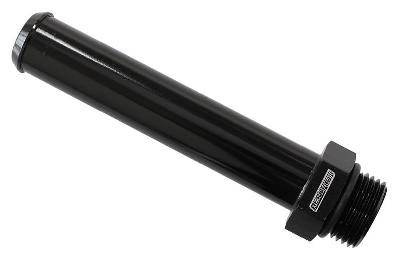 Aeroflow Performance -8 ORB to 3/4" (19mm) Barb, 100mm OAL, Black Finish Aeroflow ORB Barb Adapters AF926-12-08BLK SR