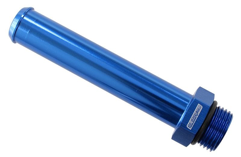 Aeroflow Performance -8 ORB to 7/8" (22mm) Barb, 100mm OAL, Blue Finish Aeroflow ORB Barb Adapters AF926-16-08 SR